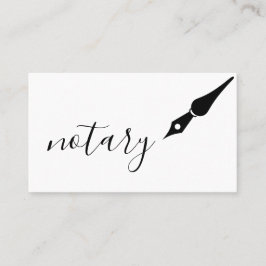 Notar Agent Pen Logo Freelance Calligraphy Writer Visitenkarte