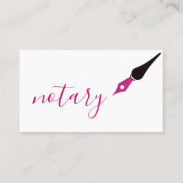 Notar Agent Pen Logo Freelance Calligraphy Writer Visitenkarte