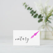 Notar Agent Pen Logo Freelance Calligraphy Writer Visitenkarte (Stehend Vorderseite)