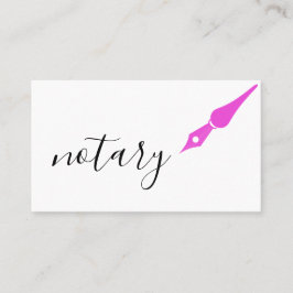 Notar Agent Pen Logo Freelance Calligraphy Writer Visitenkarte