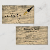 Notar Agent Pen Logo Freelance Calligraphy Writer Visitenkarte (Vorne/Hinten)