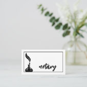 Notar Agent Pen Logo Freelance Calligraphy Writer Visitenkarte (Stehend Vorderseite)