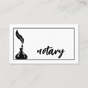 Notar Agent Pen Logo Freelance Calligraphy Writer Visitenkarte