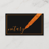 Notar Agent Pen Logo Freelance Calligraphy Writer Visitenkarte (Vorderseite)