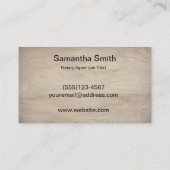 Notar Agent Pen Logo Freelance Calligraphy Writer Visitenkarte (Rückseite)