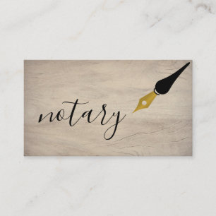 Notar Agent Pen Logo Freelance Calligraphy Writer Visitenkarte