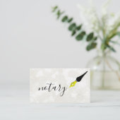 Notar Agent Pen Logo Freelance Calligraphy Writer Visitenkarte (Stehend Vorderseite)