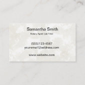 Notar Agent Pen Logo Freelance Calligraphy Writer Visitenkarte (Rückseite)