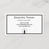 Notar Agent Pen Logo Freelance Calligraphy Writer Visitenkarte (Rückseite)