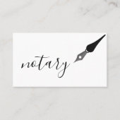 Notar Agent Pen Logo Freelance Calligraphy Writer Visitenkarte (Vorderseite)