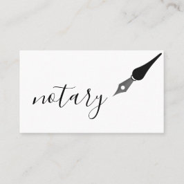 Notar Agent Pen Logo Freelance Calligraphy Writer Visitenkarte