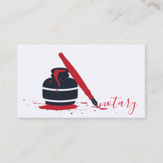 Notar Agent Pen Logo Freelance Calligraphy Writer Visitenkarte