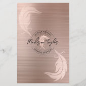 Notar Agent Rose Gold Brush Metal Marketing Flyer (Hinten)
