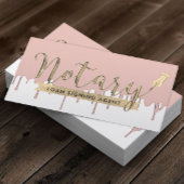 Notar-Agent-Signatur Rose Gold Dripping Visitenkarte
