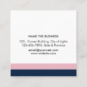 Notar Agent Signature Nib Rose Gold Writer Quadratische Visitenkarte (Rückseite)