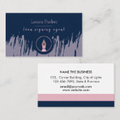 Notar Agent Signature Nib Rose Gold Writer Visitenkarte (Vorne/Hinten)