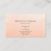 Notar-Agent Signierung Beruflich Rosa Foto Visitenkarte (Rückseite)