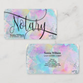 Notar-Agent Signierung Moderner Holografischer Opa Visitenkarte (Vorne/Hinten)