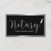 Notar-Agent Signierung Moderner Metallbau Gerahmt Visitenkarte (Vorderseite)