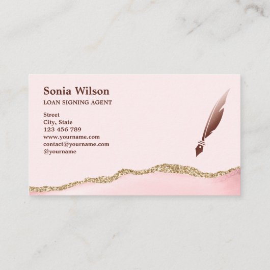 Notar-Agent Signierung moderner QR-Code Visitenkarte (Rückseite)