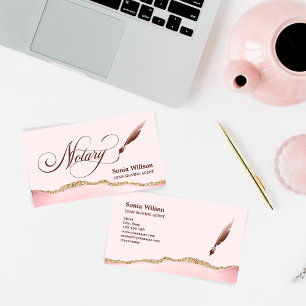 Notar-Agent Signierung moderner QR-Code Visitenkarte