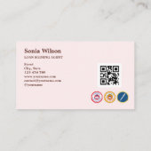 Notar-Agent Signierung moderner QR-Code Visitenkarte (Rückseite)