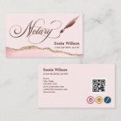 Notar-Agent Signierung moderner QR-Code Visitenkarte (Vorne/Hinten)