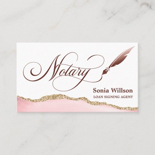 Notar-Agent Signierung moderner QR-Code Visitenkarte (Vorderseite)