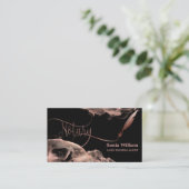 Notar-Agent Signierung Moderner Rose Gold-Tinte Visitenkarte (Stehend Vorderseite)