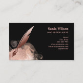 Notar-Agent Signierung Moderner Rose Gold-Tinte Visitenkarte (Rückseite)