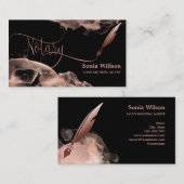 Notar-Agent Signierung Moderner Rose Gold-Tinte Visitenkarte (Vorne/Hinten)