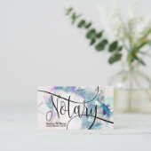 Notar-Agent Signierung Modernes abstraktes Drehbuc Visitenkarte (Stehend Vorderseite)