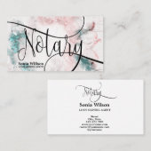 Notar-Agent Signierung Modernes abstraktes Drehbuc Visitenkarte (Vorne/Hinten)