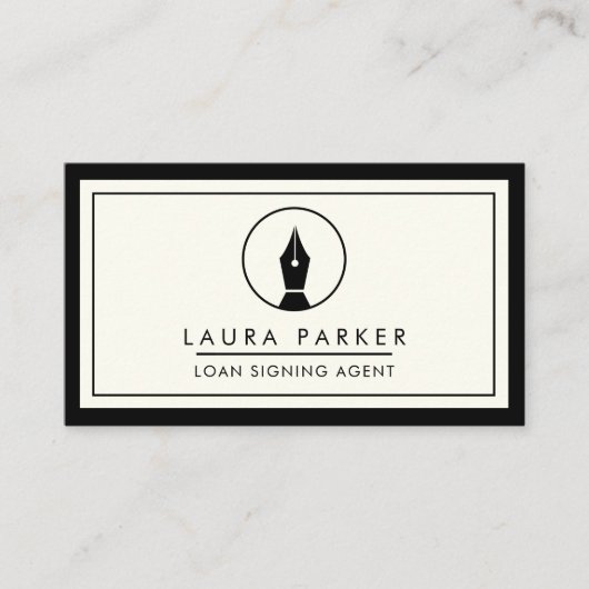 Notar Agent Signing Consultant Broker Visitenkarte (Vorderseite)