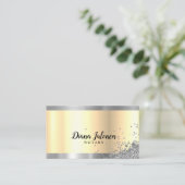 Notar Agent Signing Gold Border Visitenkarte (Stehend Vorderseite)