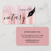 Notar Agent Signing Nib Logos Tax Public Visitenkarte (Vorne/Hinten)