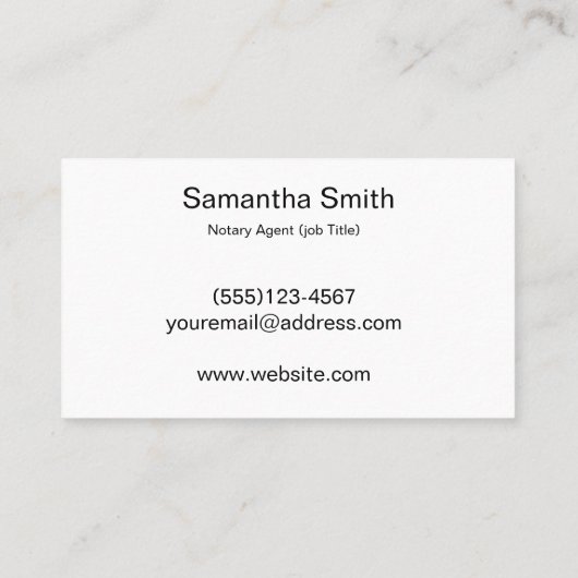 Notar-Agent-Stift-Logo-freiberuflich tätiger Visitenkarte (Rückseite)