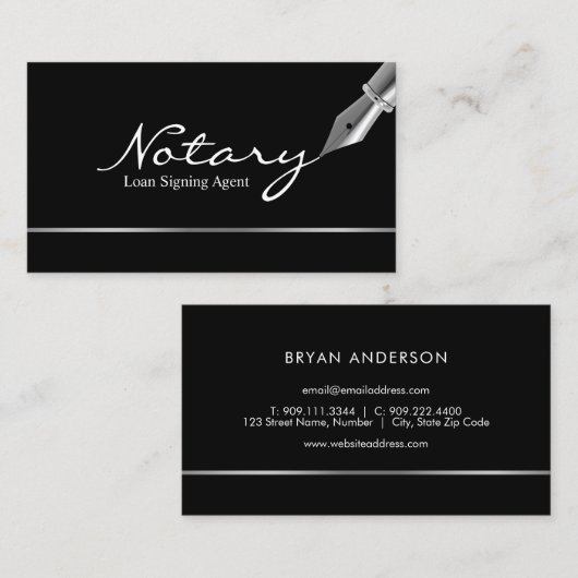 Notar-Agent Visitenkarte (Vorne/Hinten)