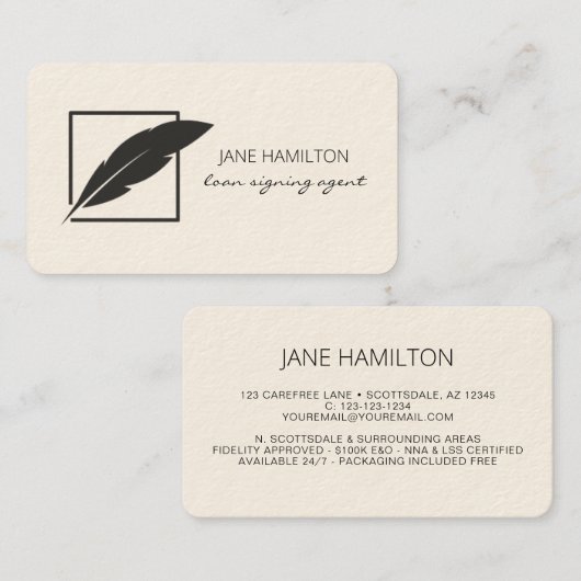 Notar-Agent Visitenkarte (Vorne/Hinten)