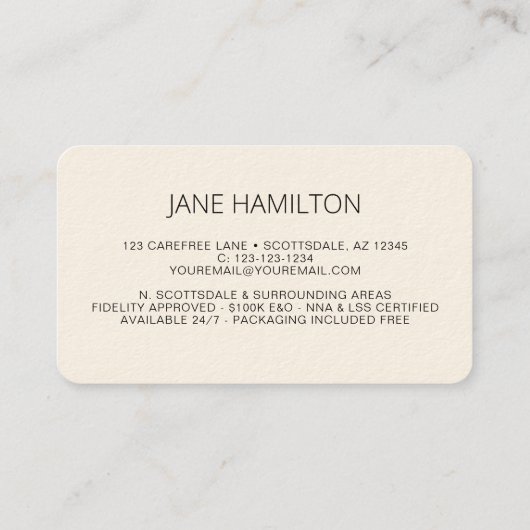 Notar-Agent Visitenkarte (Rückseite)