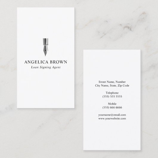 Notar-Agent Visitenkarte (Vorne/Hinten)