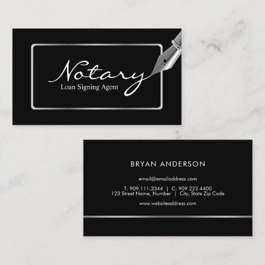 Notar-Agent Visitenkarte (Vorne/Hinten)
