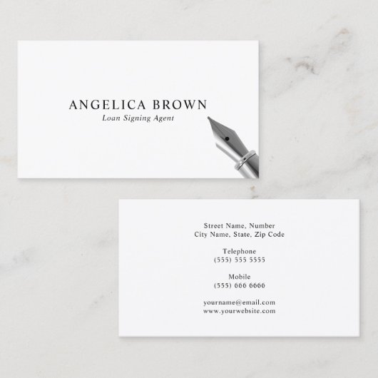 Notar-Agent Visitenkarte (Vorne/Hinten)