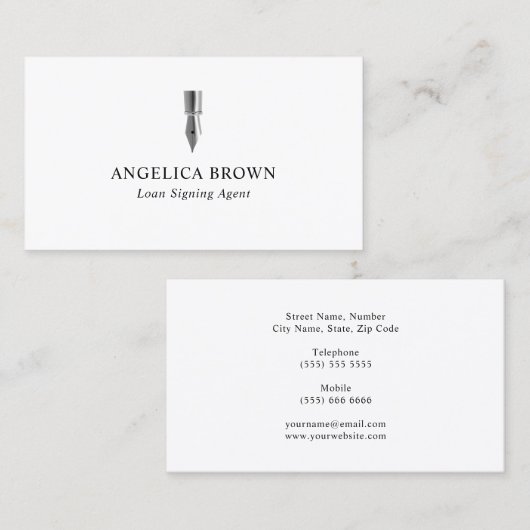 Notar-Agent Visitenkarte (Vorne/Hinten)