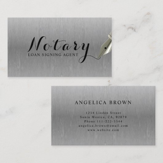Notar-Agent Visitenkarte (Vorne/Hinten)