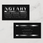 Notar berufliche elegante Silberkarte Visitenkarte (Vorne/Hinten)