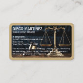 Notar Bilingual English Spanish Business Card Visitenkarte (Vorderseite)