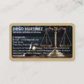 Notar Bilingual English Spanish Business Card Visitenkarte (Rückseite)