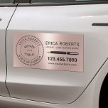 Notar Briefmarke Loan Signing Agent Moderne Rose G Auto Magnet<br><div class="desc">Notar Briefmarke Unterschrift Agent Moderne Rose Gold Car Magnet.</div>