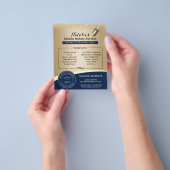 Notar Briefmarke Signing Agent Navy & Gold Flyer (Gruppe)